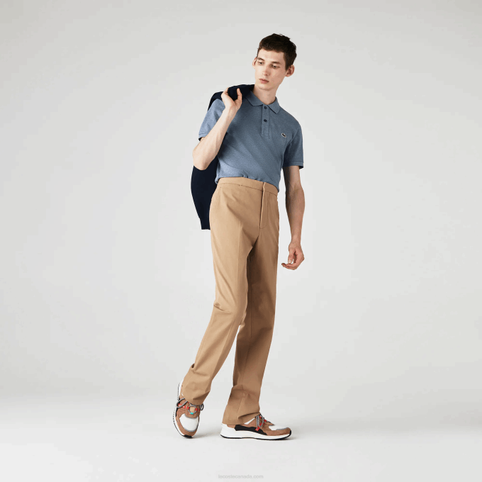 Men Lacoste V0ZN883 Blue Chine 1GF Original L.12.12 Slim Fit Polo - Image 2