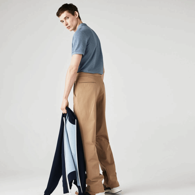 Men Lacoste V0ZN883 Blue Chine 1GF Original L.12.12 Slim Fit Polo - Image 3