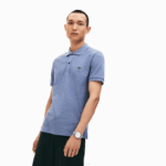 Men Lacoste V0ZN883 Blue Chine 1GF Original L.12.12 Slim Fit Polo - Image 4