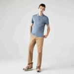 Men Lacoste V0ZN883 Blue Chine 1GF Original L.12.12 Slim Fit Polo - Image 6