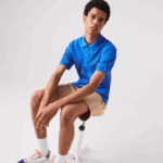 Men Lacoste V0ZN894 Blue QPT Original L.12.12 Polo