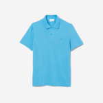 Men Lacoste V0ZN898 Blue 4XA Active Movement Breathable Cotton Pique Polo - Image 4