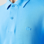 Men Lacoste V0ZN898 Blue 4XA Active Movement Breathable Cotton Pique Polo - Image 5