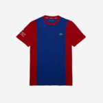 Men Lacoste V0ZN901 Blue Red White VPA SPORT Breathable Resistant Bicolor T-shirt - Image 4