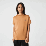 Men Lacoste V0ZN902 Brown Z0W Crew Neck Pima Cotton Jersey T-Shirt - Image 2