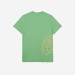Men Lacoste V0ZN904 Green TTF Crew Neck Crocodile Print Organic Cotton T-shirt - Image 5