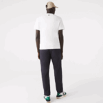 Men Lacoste V0ZN906 White 70V Crew Neck 3D Printed logo Cotton T-Shirt - Image 3