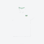 Men Lacoste V0ZN913 White 001 Badge Cotton Pique Regular Fit Polo - Image 4