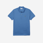 Men Lacoste V0ZN928 Blue 776 Regular Fit Pima Cotton Polo - Image 4