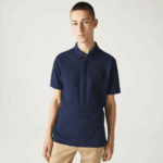 Men Lacoste V0ZN931 Blue Chine 3GF Smart Paris Stretch Cotton Pique Polo