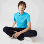 Men Lacoste V0ZN935 Turquoise HL5 Original L.12.12 Slim Fit Polo