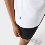 Men Lacoste V0ZN941 White Blue Yellow D1Q LIVE Cotton T-shirt - Image 2