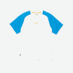 Men Lacoste V0ZN941 White Blue Yellow D1Q LIVE Cotton T-shirt - Image 5