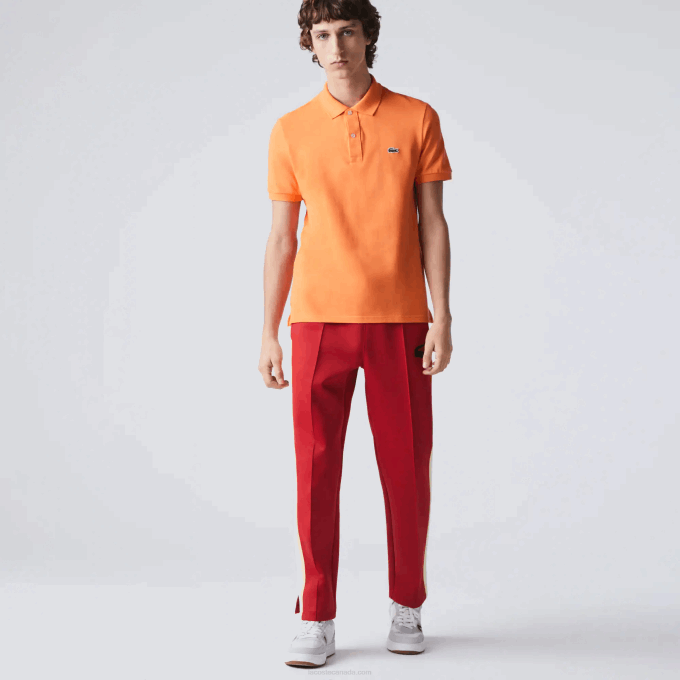 Men Lacoste V0ZN943 Orange NPB Original L.12.12 Slim Fit Polo - Image 1