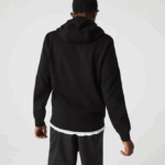 Men Lacoste V0ZN947 Black C31 SPORT Lightweight Bi-material Hoodie - Image 3