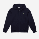 Men Lacoste V0ZN949 Navy Blue 423 SPORT Lightweight Bi-material Hoodie - Image 5