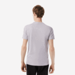 Men Lacoste V0ZN94 Grey Chine CCA SPORT Regular Fit T-Shirt with Contrast Branding - Image 3