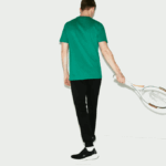 Men Lacoste V0ZN958 Black 031 SPORT Fleece Tennis Sweatpants - Image 3