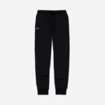Men Lacoste V0ZN958 Black 031 SPORT Fleece Tennis Sweatpants - Image 4