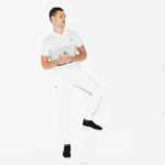 Men Lacoste V0ZN960 White 001 SPORT Fleece Tennis Sweatpants - Image 3
