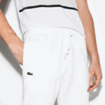 Men Lacoste V0ZN960 White 001 SPORT Fleece Tennis Sweatpants - Image 5