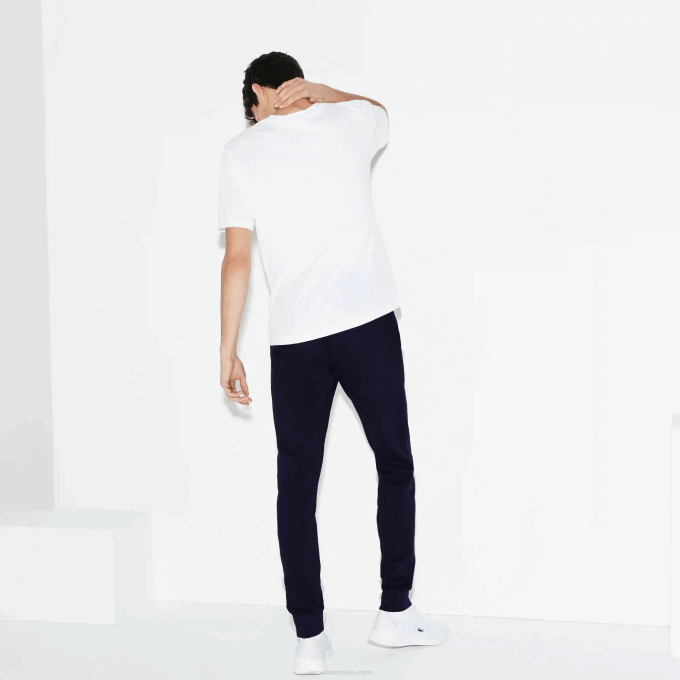 Men Lacoste V0ZN961 Navy Blue 166 SPORT Fleece Tennis Sweatpants - Image 2