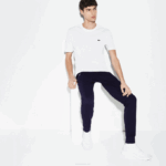 Men Lacoste V0ZN961 Navy Blue 166 SPORT Fleece Tennis Sweatpants - Image 4