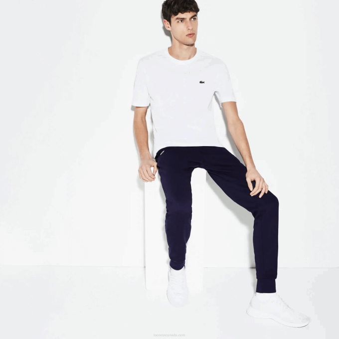Men Lacoste V0ZN961 Navy Blue 166 SPORT Fleece Tennis Sweatpants - Image 4