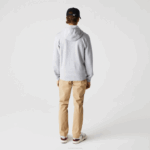 Men Lacoste V0ZN962 Chine Light Grey 9YA SPORT Lightweight Bi-material Hoodie - Image 3