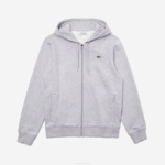 Men Lacoste V0ZN962 Chine Light Grey 9YA SPORT Lightweight Bi-material Hoodie - Image 5