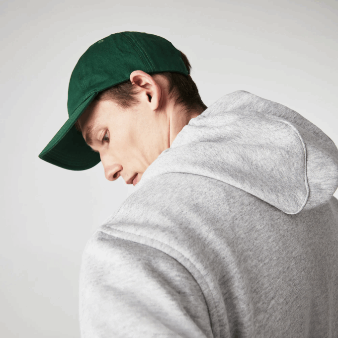 Men Lacoste V0ZN962 Chine Light Grey 9YA SPORT Lightweight Bi-material Hoodie - Image 7