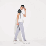 Men Lacoste V0ZN964 Grey Chine CCA SPORT Fleece Tennis Sweatpants - Image 2
