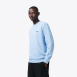 Men Lacoste V0ZN966 Turquoise 733 Classic Fit Speckled Print Fleece Sweatshirt