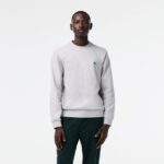 Men Lacoste V0ZN967 Grey Chine 73V Classic Fit Speckled Print Fleece Sweatshirt