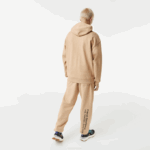 Men Lacoste V0ZN968 Beige 4JW Loose Fit Crocodile Hooded Sweatshirt - Image 3
