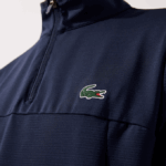 Men Lacoste V0ZN980 Navy Blue 166 SPORT Stretch Zippered Collar Sweatshirt - Image 5