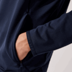 Men Lacoste V0ZN980 Navy Blue 166 SPORT Stretch Zippered Collar Sweatshirt - Image 6
