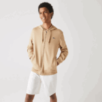 Men Lacoste V0ZN981 Beige GP2 SPORT Lightweight Bi-material Hoodie