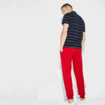 Men Lacoste V0ZN986 Red 240 SPORT Fleece Tennis Sweatpants - Image 3