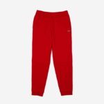 Men Lacoste V0ZN987 Red 240 Tapered Fit Fleece Trackpants - Image 4