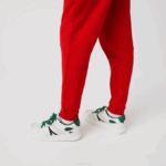 Men Lacoste V0ZN987 Red 240 Tapered Fit Fleece Trackpants - Image 5