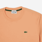 Men Lacoste V0ZN98 Light Orange HEB Crew Neck Organic Cotton T-Shirt - Image 5