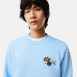 Men Lacoste V0ZN990 Blue HBP Badge Organic Cotton Sweatshirt