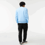 Men Lacoste V0ZN990 Blue HBP Badge Organic Cotton Sweatshirt - Image 3