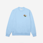 Men Lacoste V0ZN990 Blue HBP Badge Organic Cotton Sweatshirt - Image 5