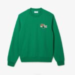 Men Lacoste V0ZN991 Green LDM Badge Organic Cotton Sweatshirt - Image 2