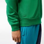 Men Lacoste V0ZN991 Green LDM Badge Organic Cotton Sweatshirt - Image 3