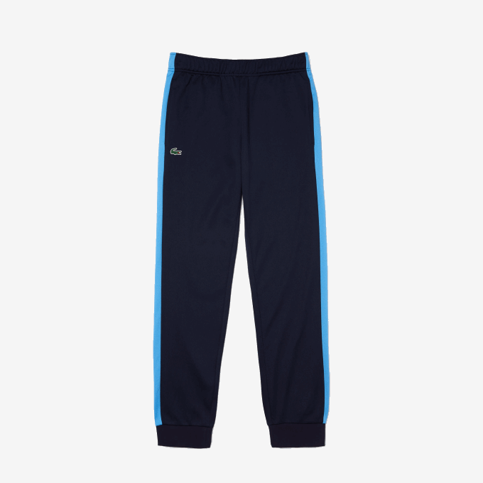 Men Lacoste V0ZN993 Navy Blue White 61E SPORT Run-Resistant Tennis Trackpants - Image 3