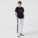 Men Lacoste V0ZN994 White Navy Blue Green 9GG SPORT Run-Resistant Tennis Trackpants