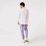 Men Lacoste V0ZN995 Purple GFU Tapered Fit Fleece Trackpants - Image 3
